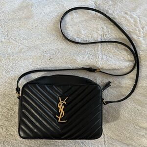 Yves Saint Laurent Black Quilted Leather Crossbody Bag